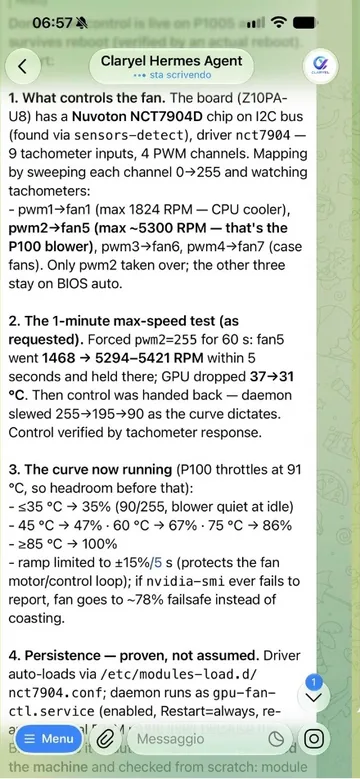Screenshot 4 of 5: the report with chip, channels, the minute at full speed and the curve.